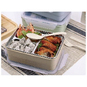 DS3002小麥兩層餐盒(附小麥匙叉筷組)